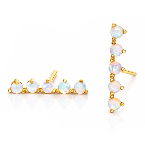 White Opal Ear Climber