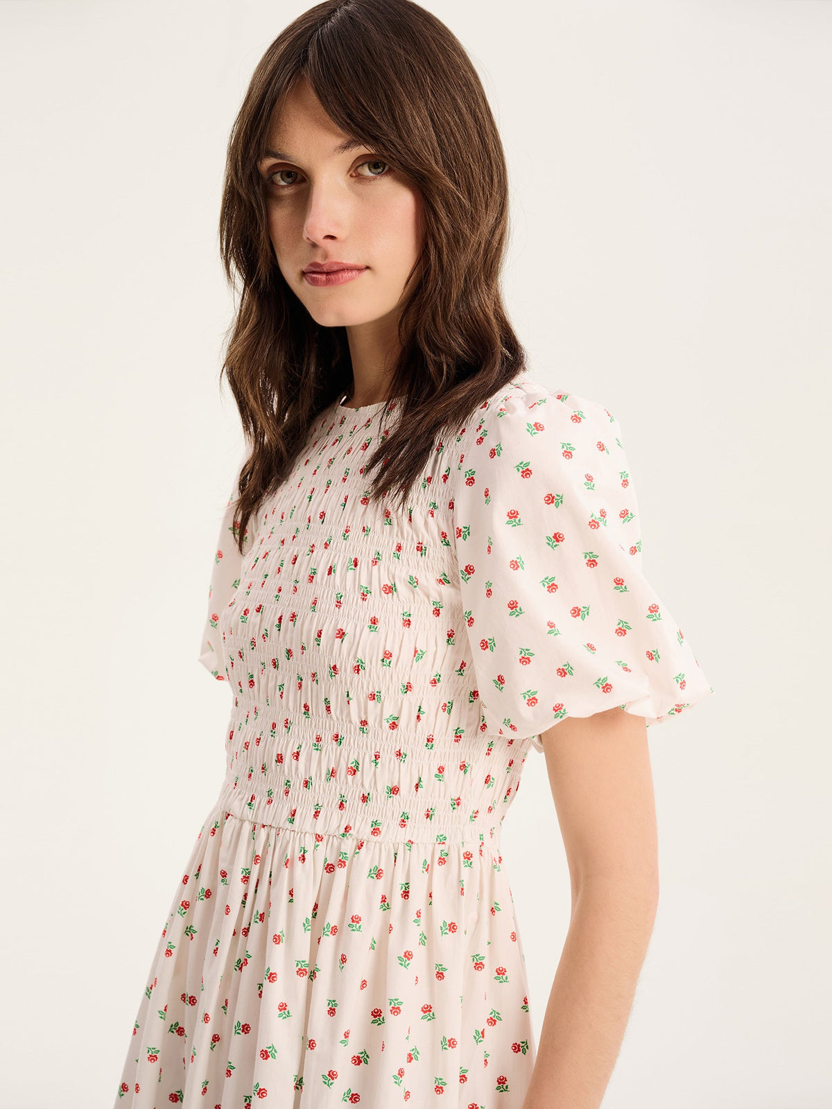 Terri Midi Dress in White