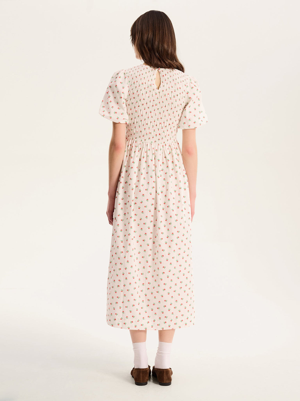 Terri Midi Dress in White