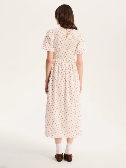 Terri Midi Dress in White