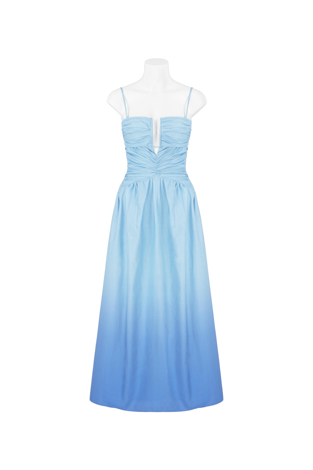 Summer-Sky Blue Gradient Maxi Dress