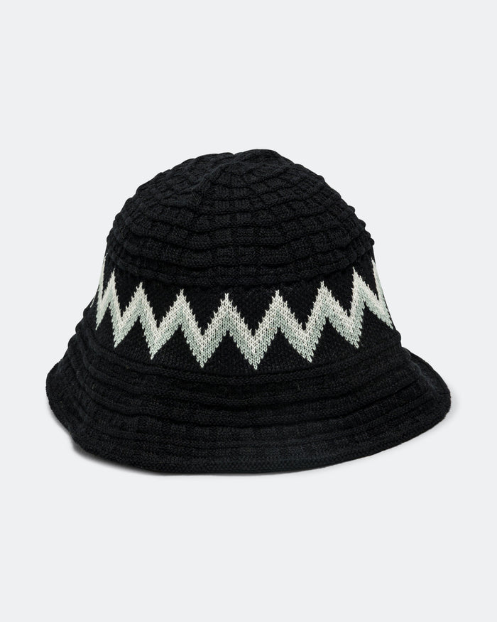 Waffle Tulip Hat - Black