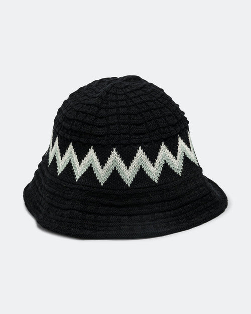 Waffle Tulip Hat - Black