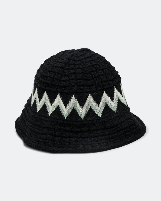 Waffle Tulip Hat - Black