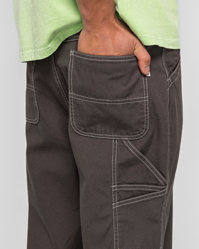 Washed Canvas Work Pant - Charcoal