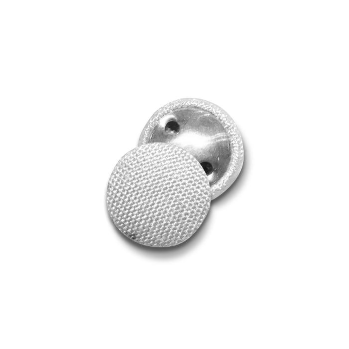 White Fabric Covered Button