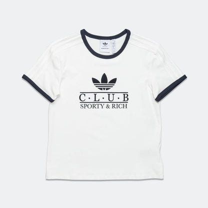 Womens T-Shirt x Sporty & Rich - Cream White/Night Navy
