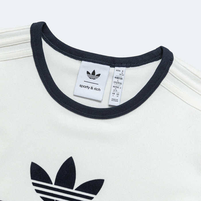 Womens T-Shirt x Sporty & Rich - Cream White/Night Navy