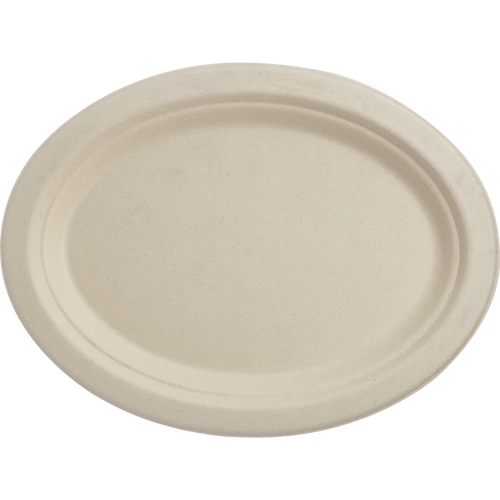 World Centric 10" Fiber Oval Plate | 500/cs