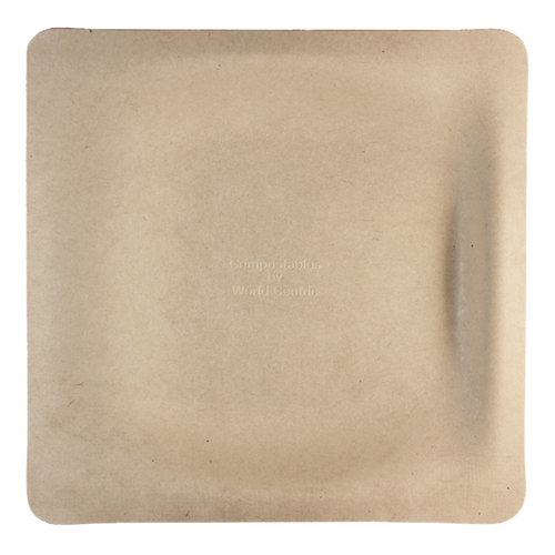 World Centric 10" Fiber Square Plate | 500/cs