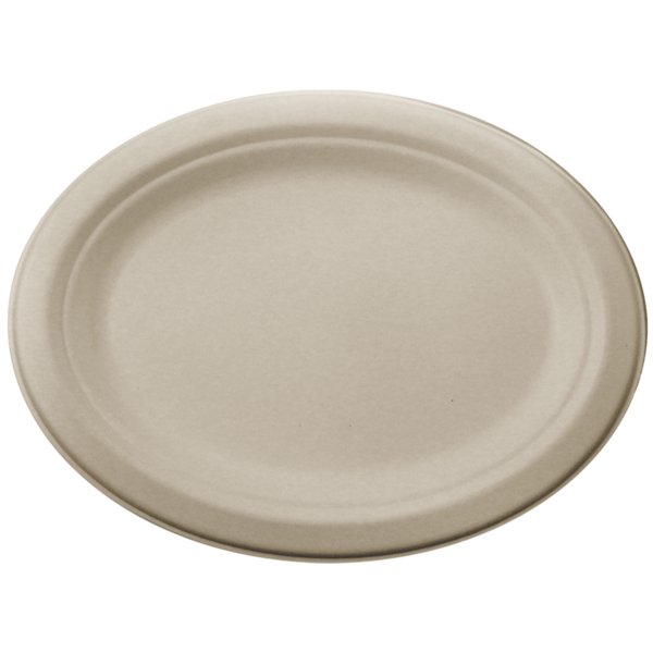 World Centric 12" Fiber Oval Plate | 500/cs