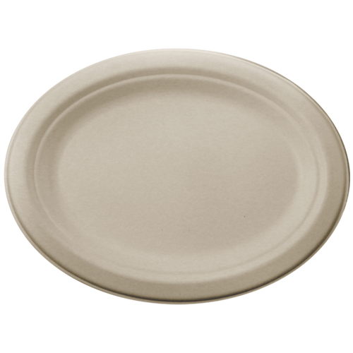 World Centric 12" Fiber Oval Plate | 500/cs