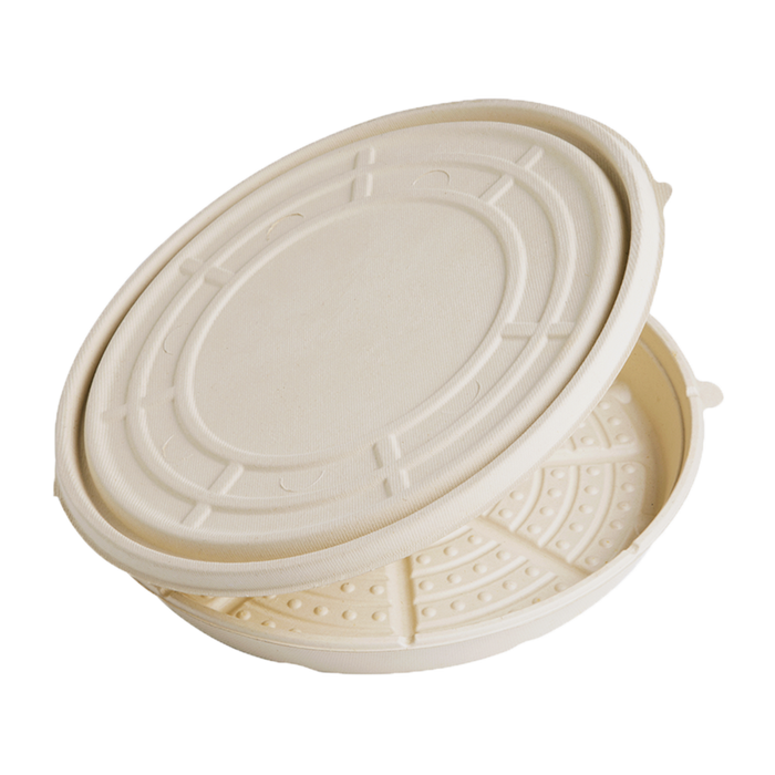 World Centric 12" Fiber PizzaRound Clamshell | 100/cs