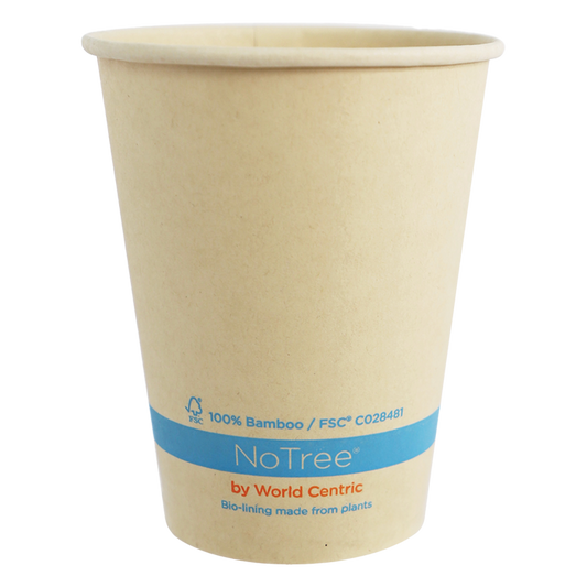 World Centric 12 oz NoTree Paper Cold Cup, Kraft   | 97-Series | 1000/cs