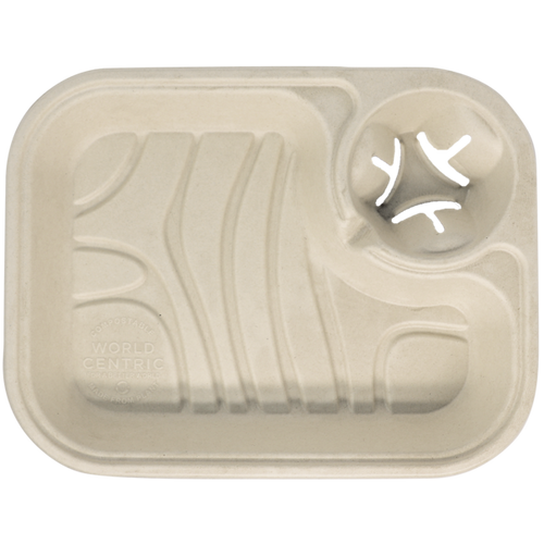 World Centric 13x10x2” Serving Tray w/ Cupholder | 200/cs