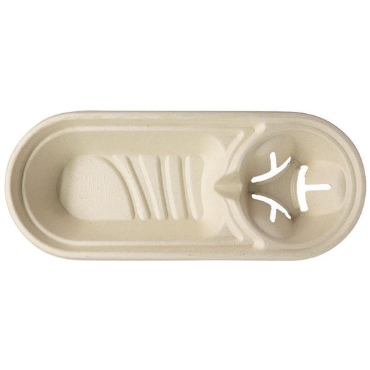 World Centric 13x5x2” Serving Tray w/ Cupholder | 300/cs