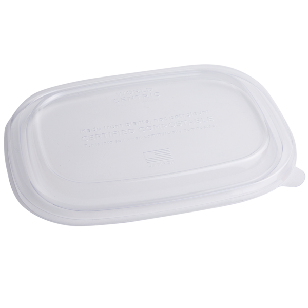 World Centric 210-Series Lid – 20-48 oz Fiber Boxes, Clear | 400/cs