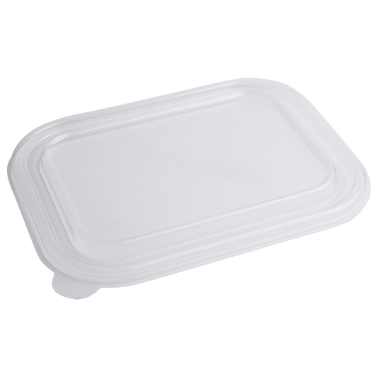 World Centric 215-Series Lid - Clear - 10x7.5" Container, Clear | 400/cs