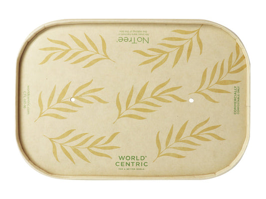 World Centric 270-Series Lid - Paper - NoTree Rectangular Containers | 300/cs
