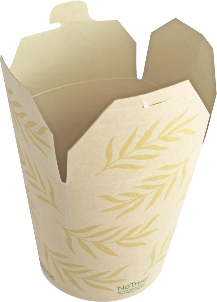 World Centric 4.1x3.6x4.6” (32oz) NoTree Tall Takeout Container | 500/cs