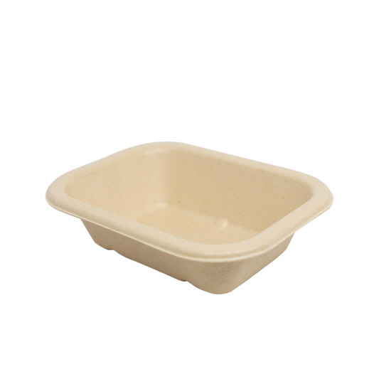 World Centric 5.25x4x1.38” (8 oz) Fiber Container, Laminated (no lid) | 1200/cs