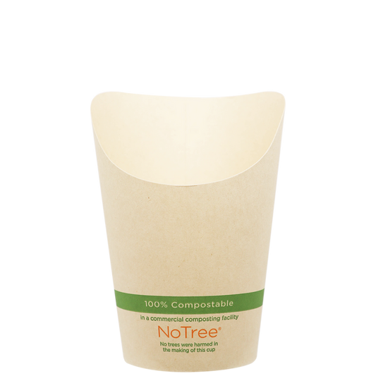 World Centric 5.5 oz NoTree French Fry Scoop Cup | 1000/cs