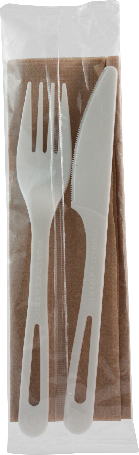 World Centric 6" TPLA Set: (Fork, Knife, Napkin) | 500/cs