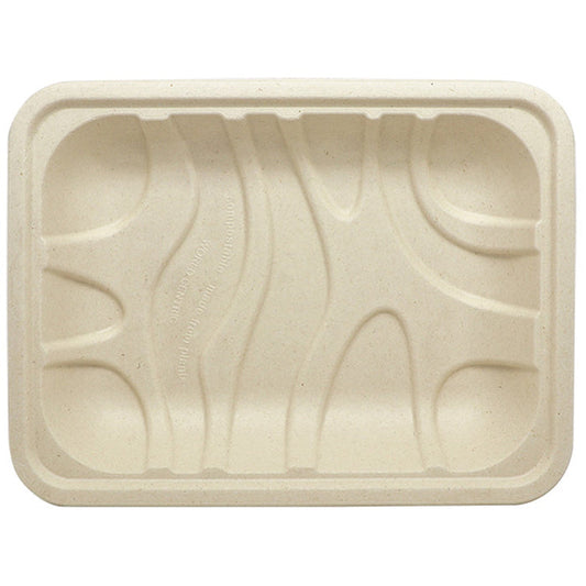 World Centric 8.6x6.5x1.25” 3P Fiber Tray | 450/cs