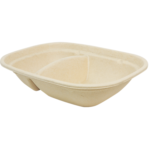 World Centric 8.7x6.7x2 in (24 oz) Fiber Box, 2–Compt  | 210-Series | 400/cs