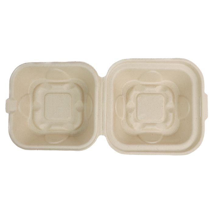 World Centric 8x8x3" Fiber Clamshell | 300/cs