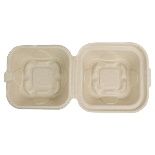 World Centric 8x8x3" Fiber Clamshell | 300/cs