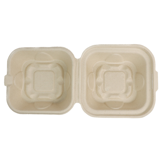 World Centric 8x8x3" Fiber Clamshell | 300/cs