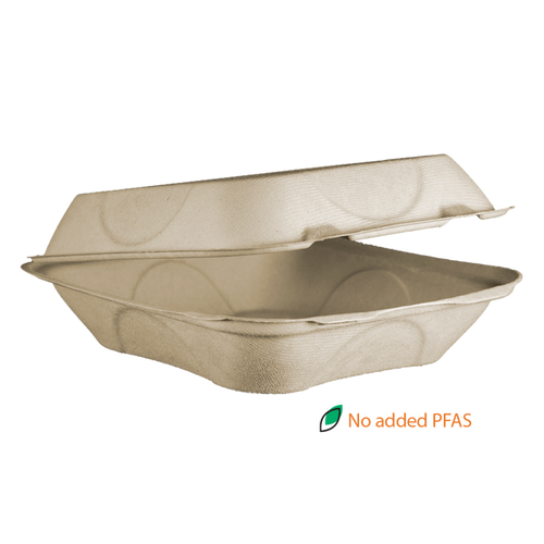 World Centric 8x8x3" Fiber Clamshell, Laminated | 300/cs