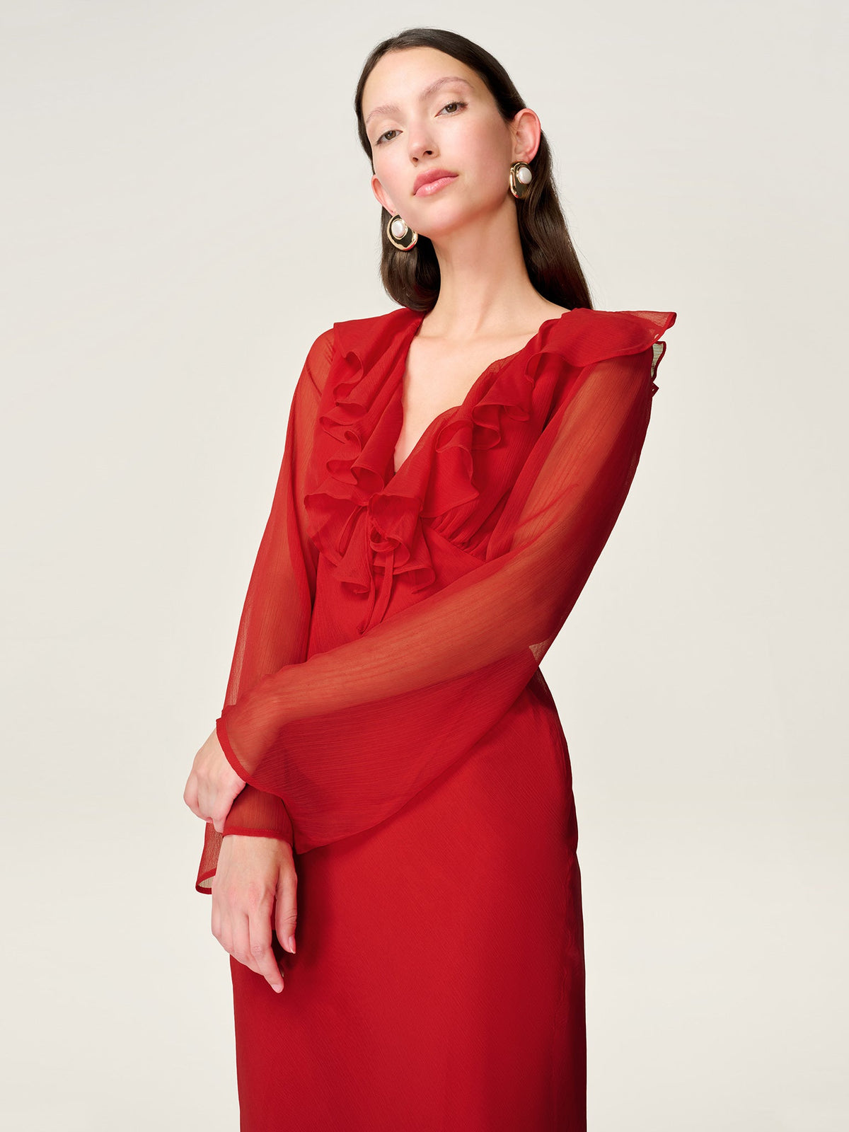 Yvette Dress in Barbados Cherry